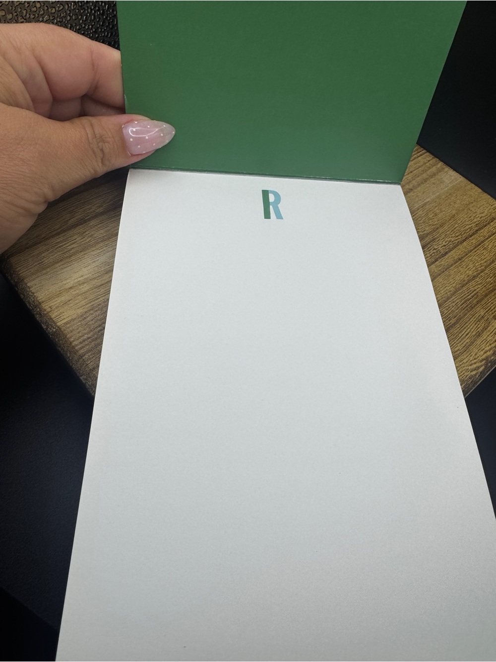Kate Spade Polka Dot 'R' Notepad - Picture 3 of 3
